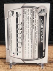Jacob Gonzalez Bowman Draft Bowman 1st Rookie White Sox #BDC-166