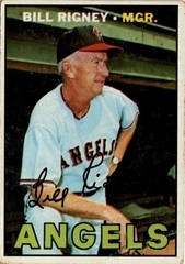 1967 Topps #494 Bill Rigney Semi High Number VG California Angels