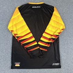 Bauer Germany Hockey Jersey Men&rsquo;s Large Black Yellow Long Sleeve IIHF