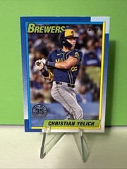 2025 Topps Series One Christian Yelich #T90-17 1990 35th Anniversary Brewers