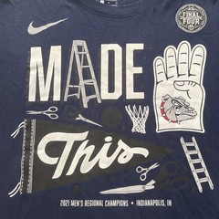 Nike Gonzaga Bulldogs Shirt Men Large Final Four 2021 Graphic Print Short Sleeve
