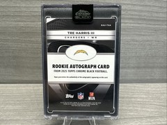 2025 Topps Chrome Black Football Tre Harris III Chargers Rookie Auto