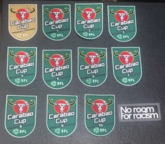 SOCCER PATCH SET CARABAO CUP ANY TEAM BADGE WINNER GOLD NEW CASTLE #35