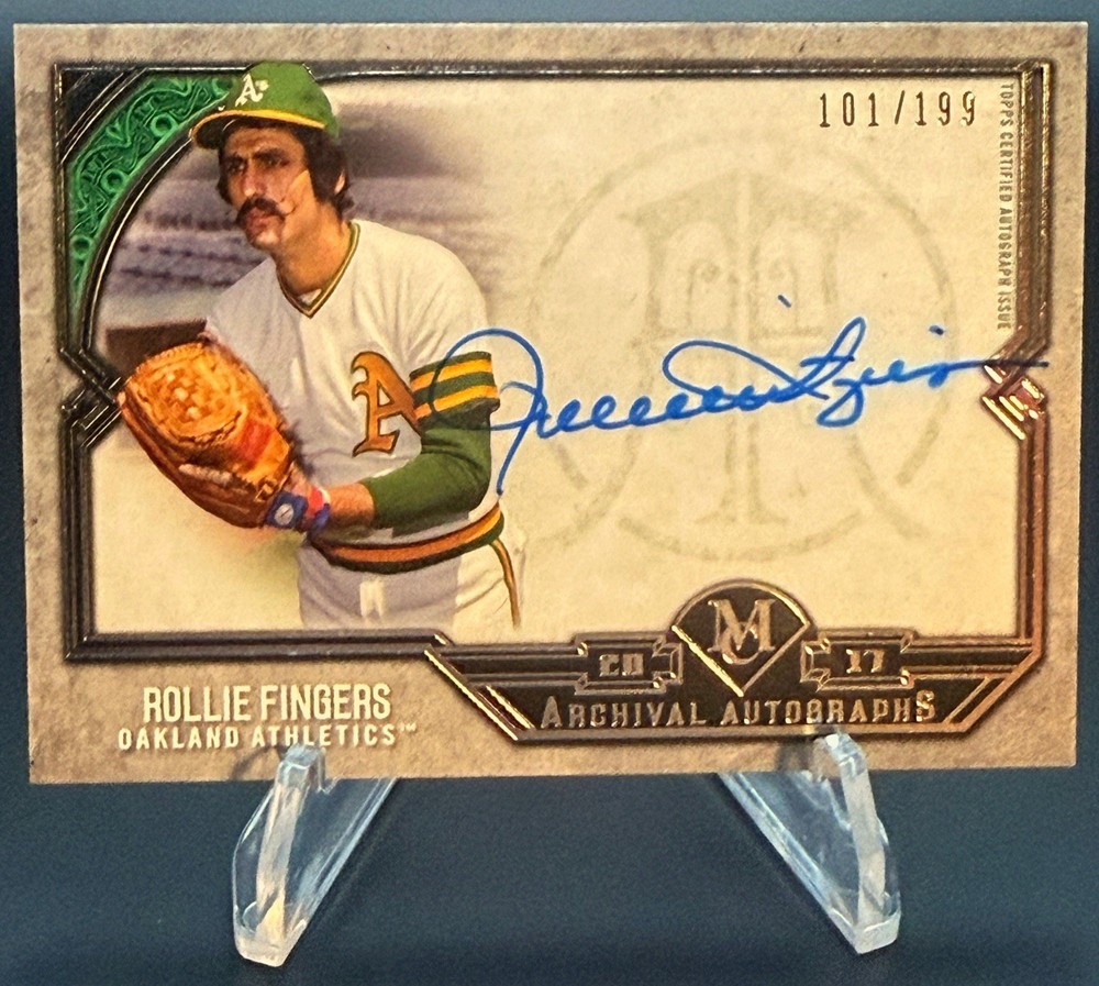Topps 2017 Museum Collection Archival Autographs Rollie Fingers AA-RF /199