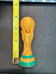 3D Printed FIFA World Cup Trophy Replica Gold PLA solid one piece 4in 10cm