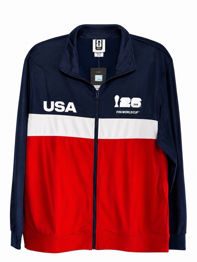 FIFA World Cup 2026 USA Full Zip Track Jacket Men&rsquo;s S M L XL NWT Licensed