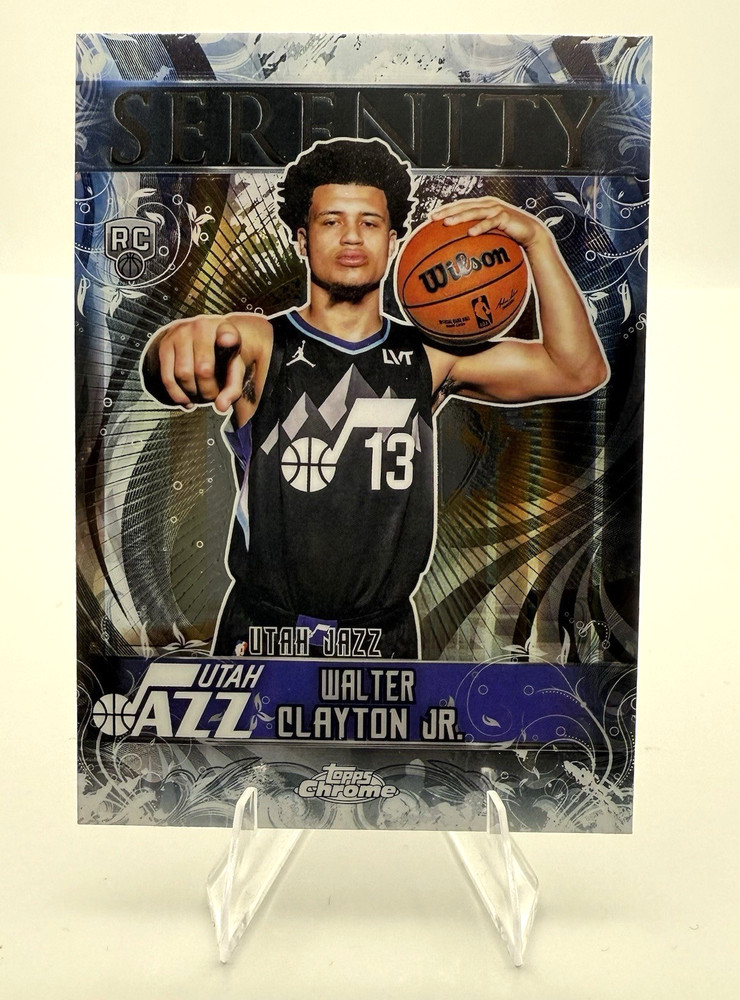 2025-26 Topps Chrome Serenity Insert #SY-14 Walter Clayton Jr. Rookie Jazz