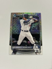 Aidan West 2025 Bowman Draft 1st Mojo Refractor BDC-6 Dodgers