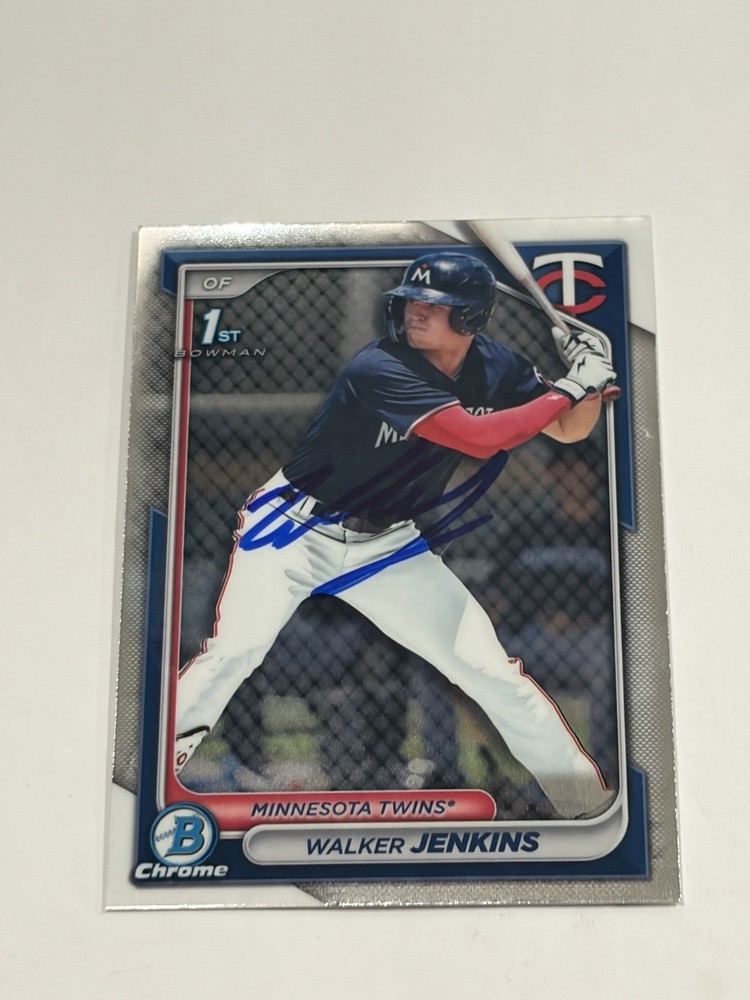 2024 Bowman Chrome Prospects Walker Jenkins Auto 1st Signed Twins #BP-43 GTP