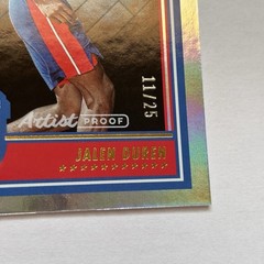 2022 NBA Hoops Jalen Duren Artist Proof /25 SSP silver holo prizm rookie RC