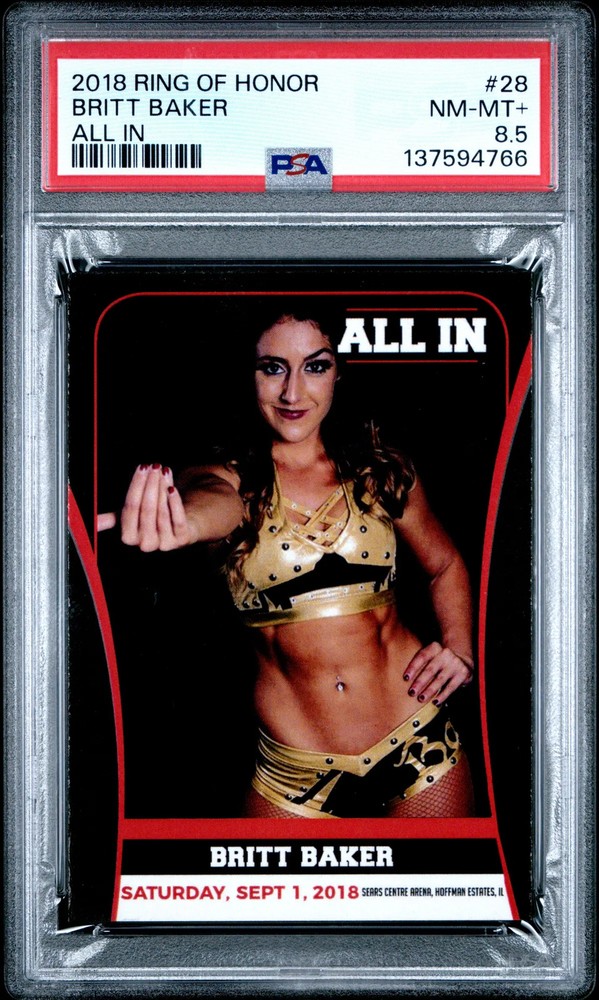 2018 Ring Of Honor All In Dr. Britt Baker #28 Rookie AEW PSA 8.5