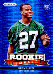 2013 Panini Prizm Dee Milliner Rookie Impact Blue Pulsar Prizm #25 – Jets
