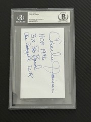 Charlie Joiner Signed BAS 3×5 Index Card Chargers HOF Triple Inscription Auto