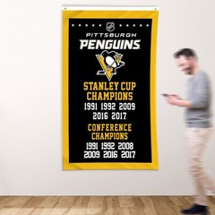 Pittsburgh Penguins 3×5 ft Banner Hockey NHL Stanley Cup Champions Flag