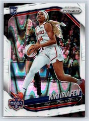 2025 Panini Prizm WNBA Kiki Iriafen #72 White Seismic Prizms Washington Mystics