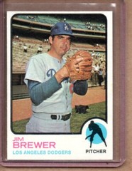 1973 TOPPS JIM BREWER # 126 (EX-EX/MT) CREASE FREE