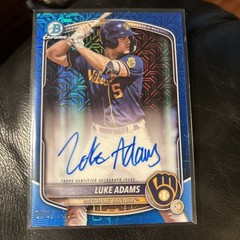 2015 Bowman Chrome Luke Adams Mojo Blue On Card Auto Colormatch 75/150