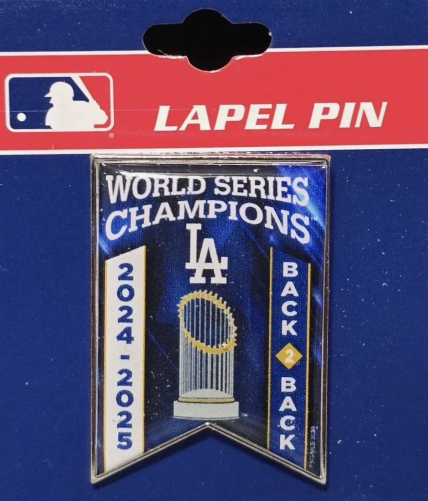 2025 World Series Champions Los Angeles Dodgers Back 2 Back Pin