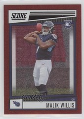 2022 Score Rookies Red Dots /499 Malik Willis #305 Rookie RC 0we5
