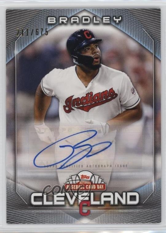 2020 Topps National Baseball Card Day /675 Bobby Bradley Rookie Auto RC fm0