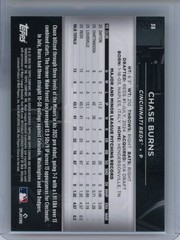 2026 Topps Chrome Black #38 Chase Burns Rookie Design Variation Red 3/5 RC