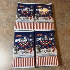 ⚾️ (4) 2022 Topps Opening Day Baseball Factory Sealed HOBBY packs 👀🤩