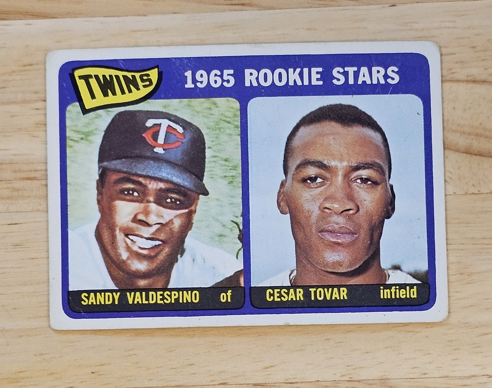 Twins 1965 Topps Rookie Stars Sandy Valdespino Cesar Tovar