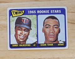 Twins 1965 Topps Rookie Stars Sandy Valdespino Cesar Tovar