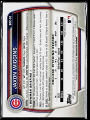 Bowman 2023 Bowman Draft Jaxon Wiggins #BDC-50
