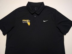 NIKE UCF Knights Polo Shirt Retro Logo Solid Black Men&rsquo;s XL