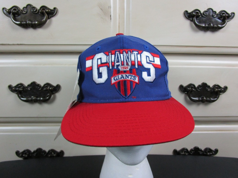 Vintage 1990s New York Giants NWT Annco Block Letter Snapback Hat Cap Deadstock