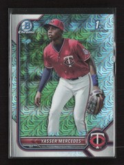 2022 Bowman Chrome #BCP-171 Yasser Mercedes Prospects Mojo Refractor