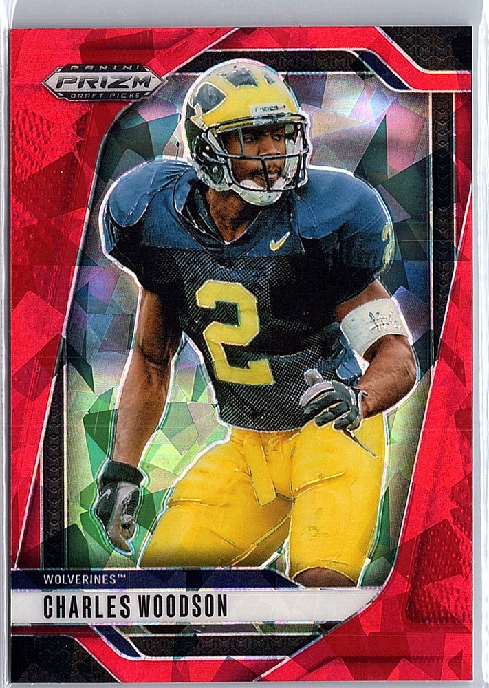 2025 Panini Prizm Draft Picks Charles Woodson #183 Prizms Red Ice