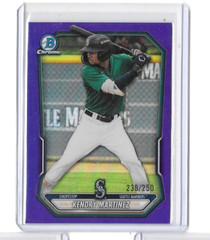 2026 Bowman Chrome KENDRY MARTINEZ RC True Purple Refractor /250 Mariners RARE