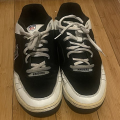 Reebok NFL Las Vegas Raiders Black/White/Gray Shoes Sneakers Men’s Size 13