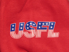 New Jersey Generals Red Royal Retros Hoodie Jacket Men&rsquo;s Size 2XL