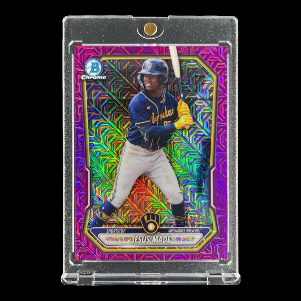 JESUS MADE RARE PINK MOJO REFRACTOR /299 ROOKIE 2026 Bowman Chrome – Brewers