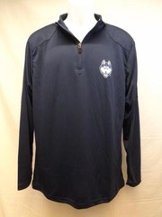 New UCONN Huskies Adult Mens Sizes M-L-XL-2XL Navy 1/4 Zip Jacket