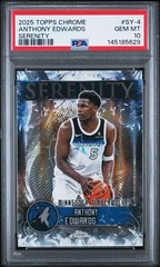2025 Topps Chrome Basketball #SY-4 Anthony Edwards Serenity PSA 10 Card GEM MINT