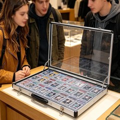Card Show Display Case Large Aluminum 26&Prime;X17&Prime; Lockable Trading Card Display