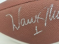 VTG Signed Warren Moon #1 Autographed Wilson NFL Superbowl XXX Small Football