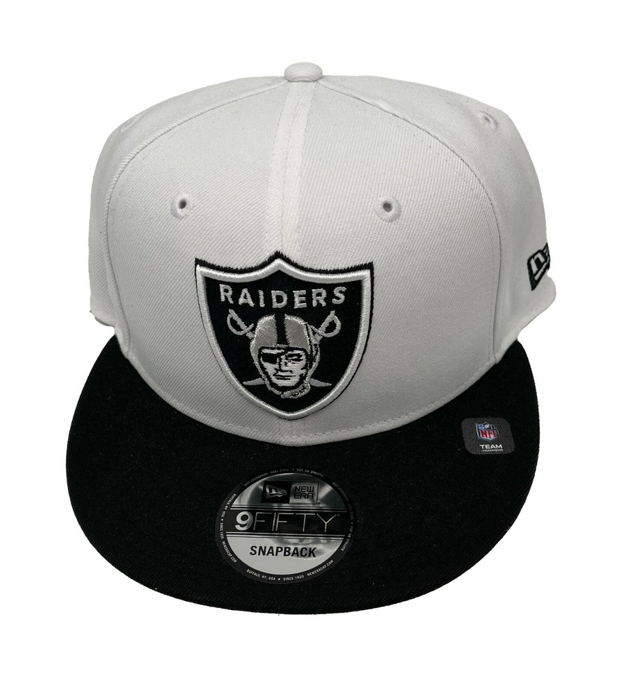 New Era Las Vegas Raiders 9Fifty White/Black Adjustable Snapback Hat Cap