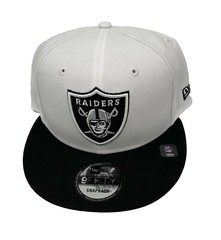 New Era Las Vegas Raiders 9Fifty White/Black Adjustable Snapback Hat Cap