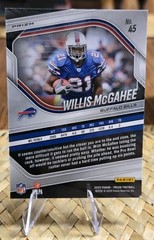 2025 Panini Prizm – Willis McGahee #45 Green Cracked Ice Buffalo Bills
