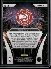 2021-22 Panini Prizm #25 Trae Young Fireworks Prizms Silver