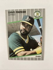1989 Fleer Dave Parker Oakland Athletics #19