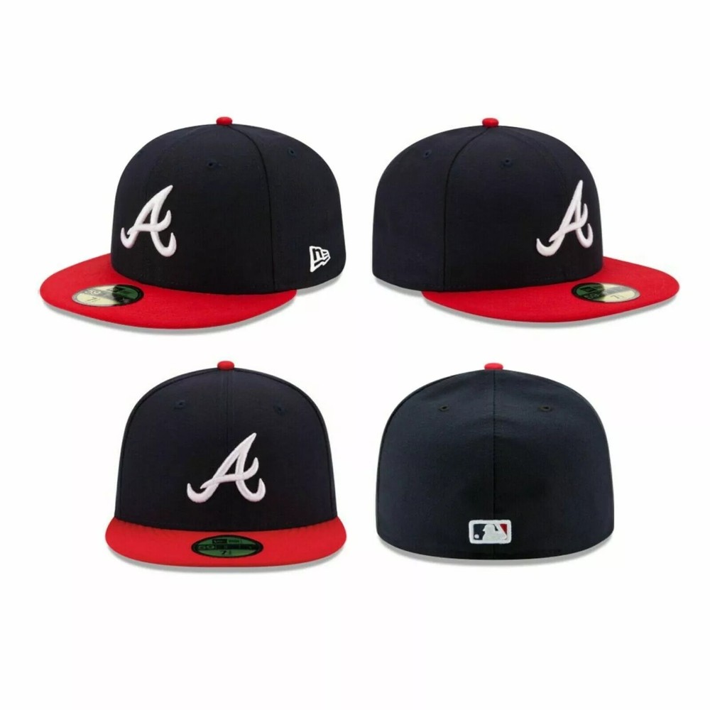 New Era 59FIFTY Atlanta Braves Navy Red Fitted Hat