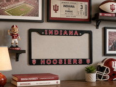 Indiana Hoosiers License Plate Frame Cover – Black – EliteAuto3K