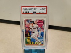 2018 Topps Heritage Andrew Benintendi Action Red Sox #130 PSA 10 GEM MT T5229