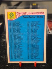 1985-86 OPC O-Pee-Chee Unmarked Checklist # 256, Ex-ExMt